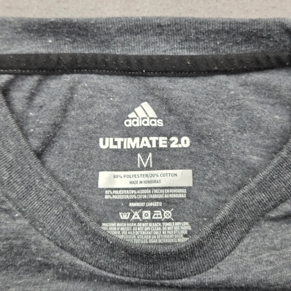 Adidas Ultimate 2.0 Mens Long Sleeve Shirt Heather Grey CD2006 Size M